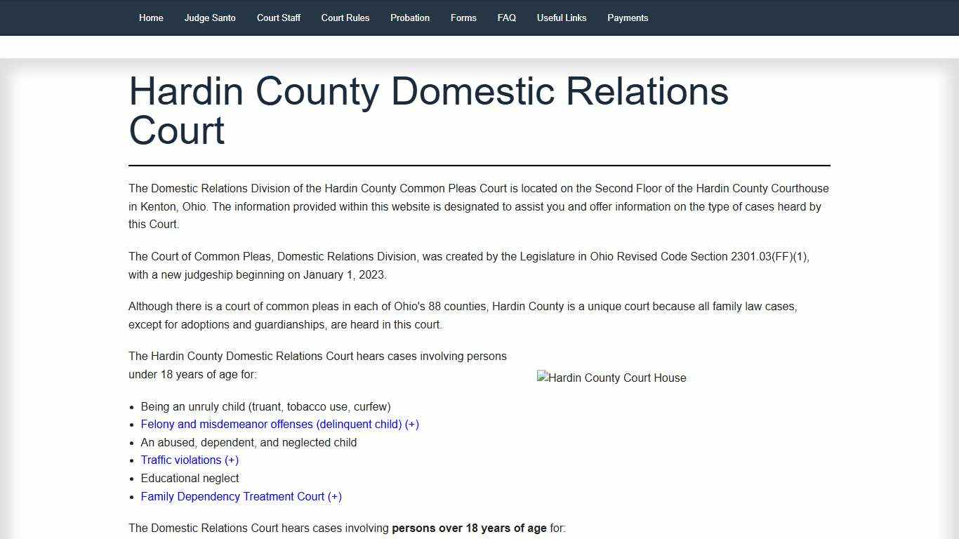 Hardin County Domestic Relations Court